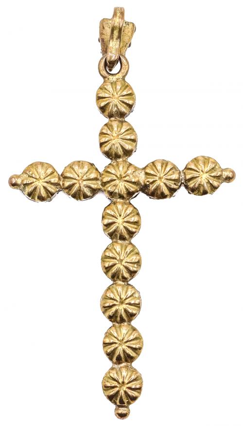 CRUZ COLGANTE CON DIAMANTES DEL S.XIX