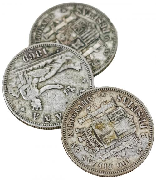 LOTE DE MONEDAS ESPAÑOLAS EN PLATA S.XIX