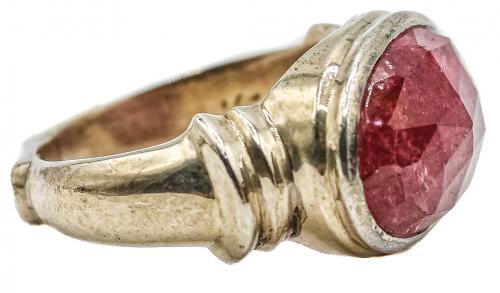 ANILLO CON TURMALINA ROSA 