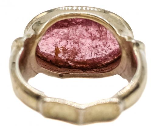 ANILLO CON TURMALINA ROSA 