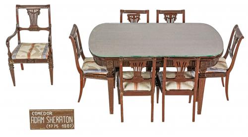 COMEDOR EN MINIATURA ESTILO ADAM SHERATON  