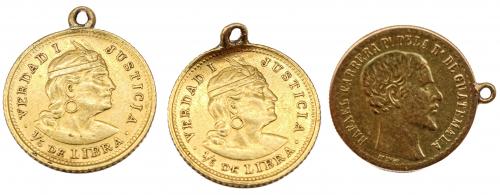 TRES MONEDAS DE ORO