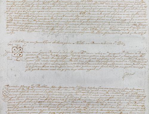 DOCUMENTO NOTARIAL ENMARCADO DE 1549