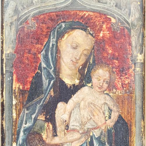 PEQUEÑO RETABLO NEOGÓTICO DEL PRIMER CUARTO DE S. XX