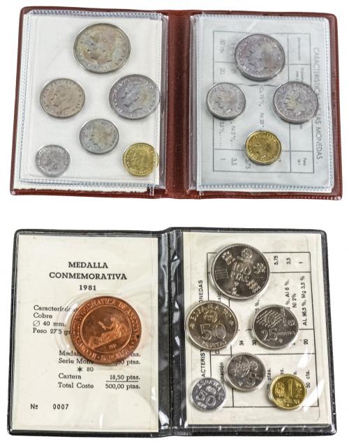 DOS ESTUCHES DE MONEDAS 