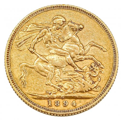 MONEDA DE ORO INGLESA DE 1894.