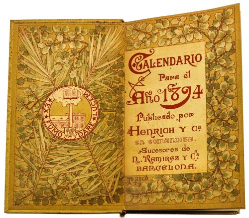 "CALENDARIO PARA EL AÑO 1894"