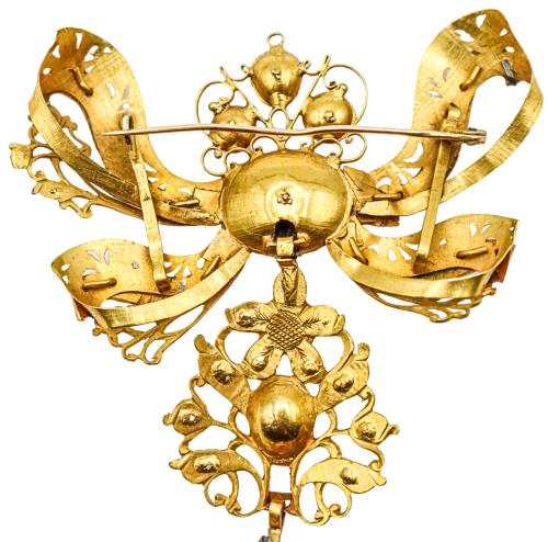 BROCHE DE PECTORAL CON ESMERALDAS DEL S.XVIII-XIX