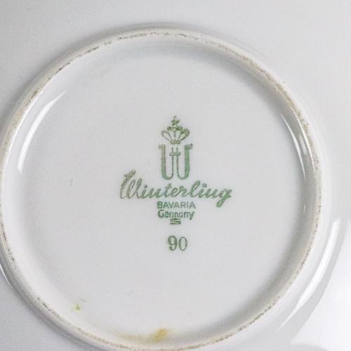 CUATRO TAZAS CON PLATO ALEMANES AÑOS 60