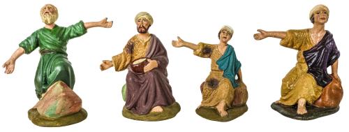 SIETE FIGURAS DE PESEBRE DE MEDIADOS DE SIGLO XX