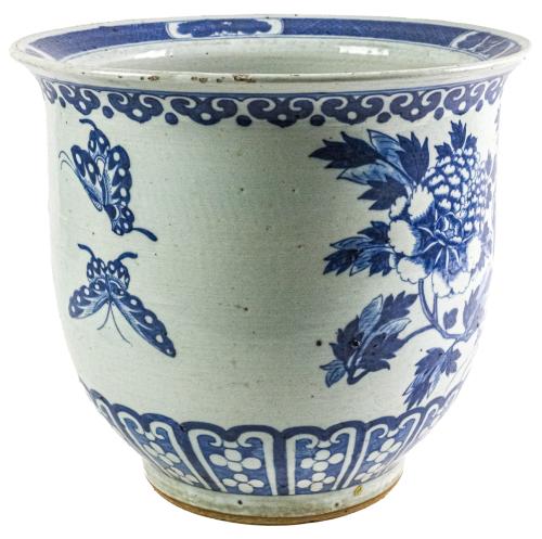 MACETERO ORIENTAL EN PORCELANA DE FINALES DEL S.XIX