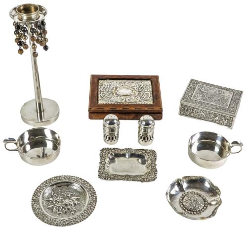 CONJUNTO DE PIEZAS DE PLATA DE LA SEGUNDA MITAD DEL S.XX