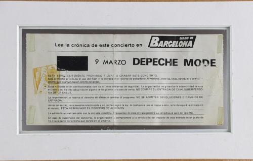 ENTRADA DE "DEPECHE MODE" DE 1984 ENMARCADA