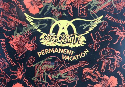 DISCO AEROSMITH "PERMANENT VACATION" ENMARCADO Y CERTIFICADO