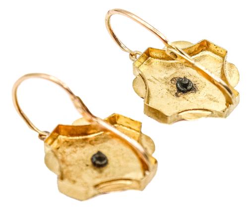 PENDIENTES ALFONSINOS CON DIAMANTES DEL S.XIX