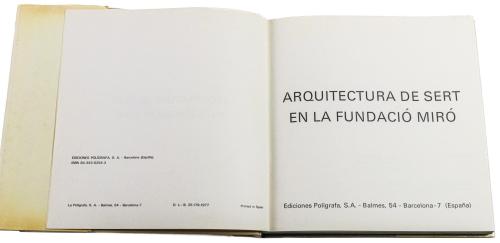 "ARQUITECTURA DE SERT EN LA FUNDACIÓ MIRÓ"