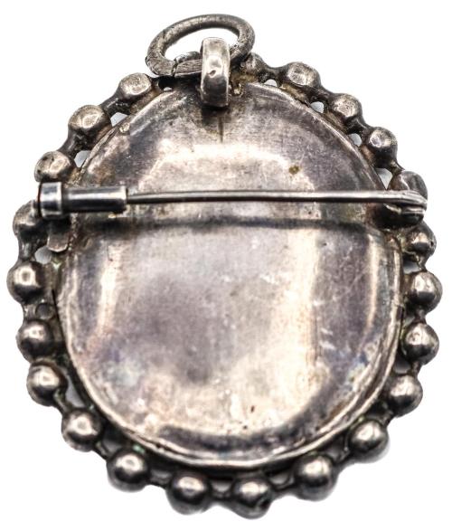 BROCHE COLGANTE CON MINIATURA DEL S.XVIII-XIX