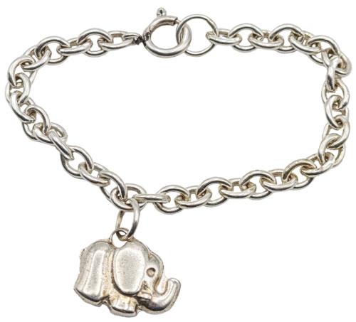 PULSERA DE PLATA CON ELEFANTE