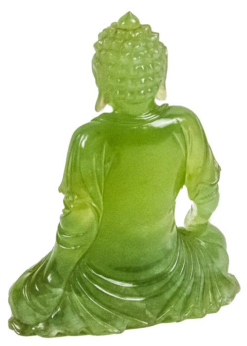 FIGURA ORIENTAL DE JADE VERDE DE MEDIADOS DE SIGLO XX