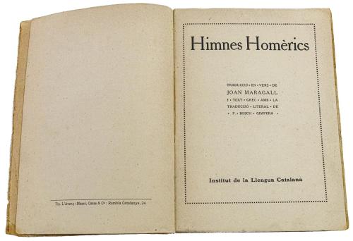 "HIMNES HOMÉRICS"