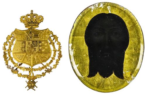  "ECCE HOMO" Y "ESCUDO CASA REAL" DEL S.XIX