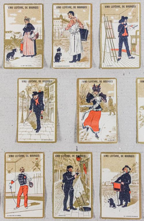 CROMOS ENMARCADOS "VINO LEFEVRE, DE BOURGES"