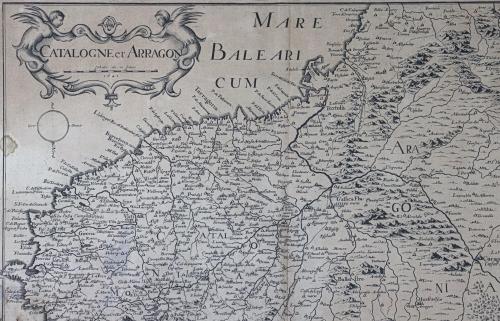 MAPA FRANCÉS DE CATALUÑA Y ARAGÓN DE 1641