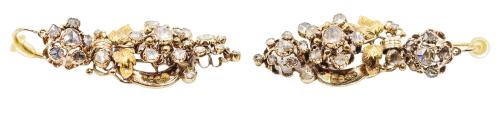 PENDIENTES CON DIAMANTES ISABELINOS, DEL S.XIX