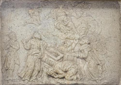 CUATRO PEQUEÑOS PLAFONES EN RELIEVE DE PRINCIPIOS DEL S.XIX