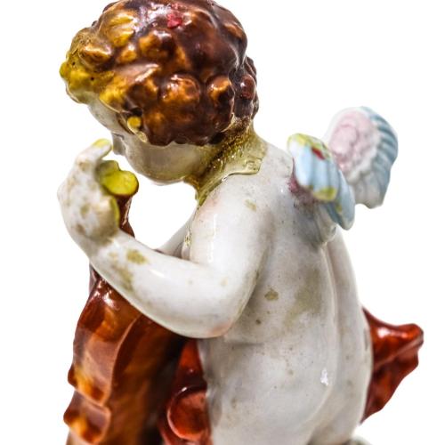 CUATRO ANGELITOS MÚSICOS PORCELANA CENTROEUROPEA