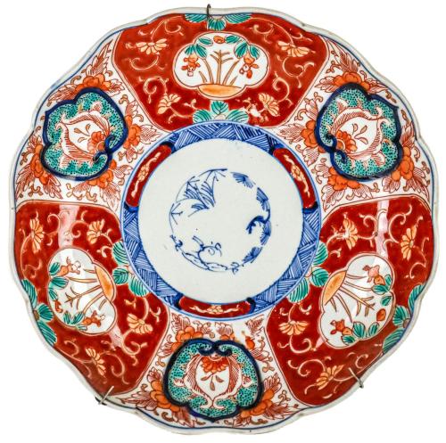 PLATO JAPONÉS EN PORCELANA IMARI DE PRINCIPIOS DEL S. XX