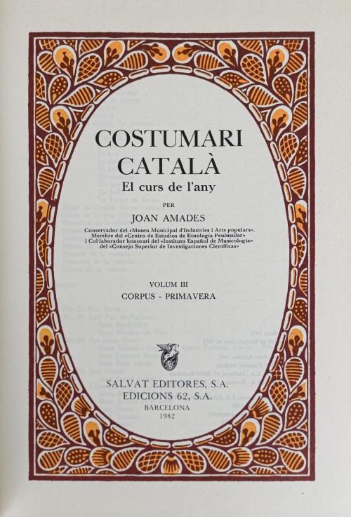 "COSTUMARI CATALÀ"