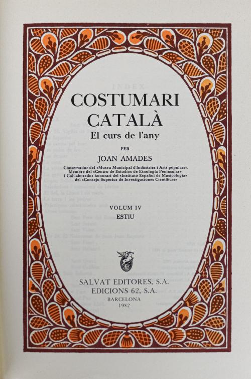 "COSTUMARI CATALÀ"