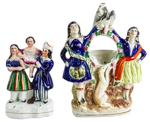 DOS FIGURAS DE PORCELANA STAFFORD DE LA 1ª MITAD DE S. XX