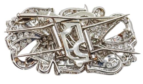 BROCHE CLIP CON DIAMANTES DE LOS AÑOS 30-40