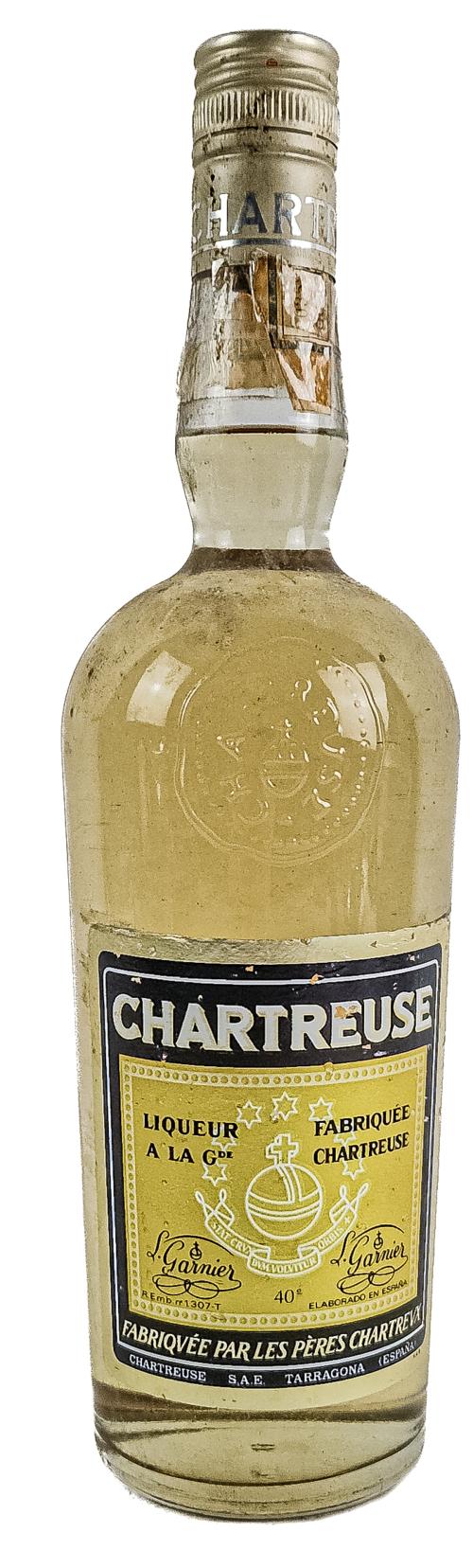 BOTELLA DE CHARTREUSE ETIQUETA AMARILLA