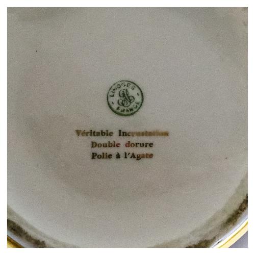 JARRÓN EN PORCELANA LIMOGES DE MEDIADOS DE S. XX