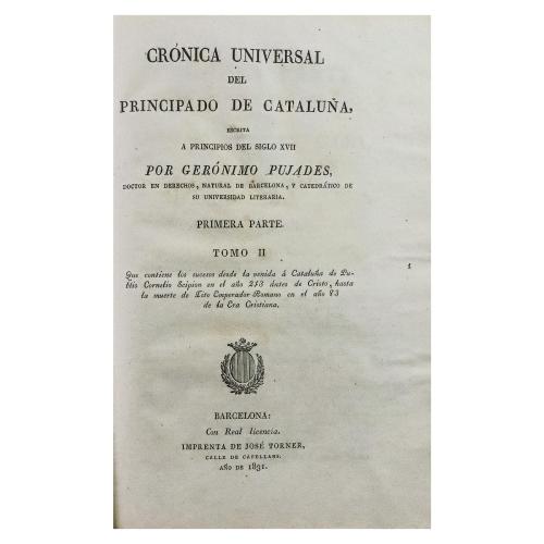 "CRÓNICA UNIVERSAL DEL PRINCIPADO DE CATALUÑA"