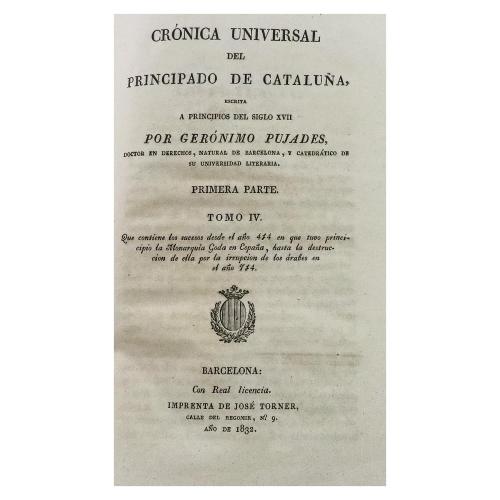 "CRÓNICA UNIVERSAL DEL PRINCIPADO DE CATALUÑA"