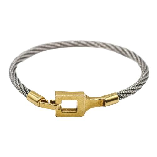 PULSERA ESCLAVA ACERO Y ORO