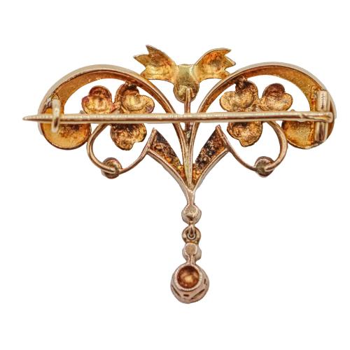 BROCHE COLGANTE ART NOUVEAU DE PPS. DEL S.XX