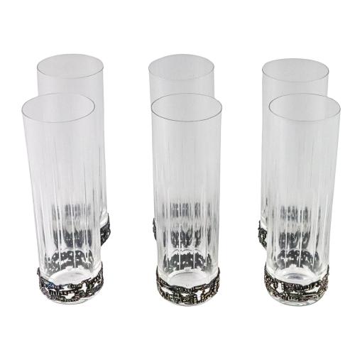 SEIS VASOS PARA COMBINADO DEL ÚLTIMO TERCIO DEL S.XX