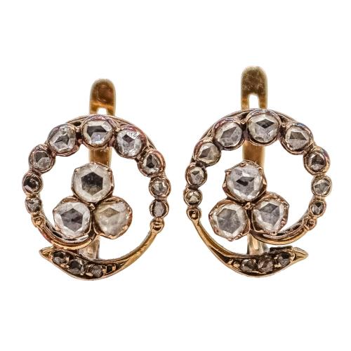 PENDIENTES CON DIAMANTES DEL S.XIX