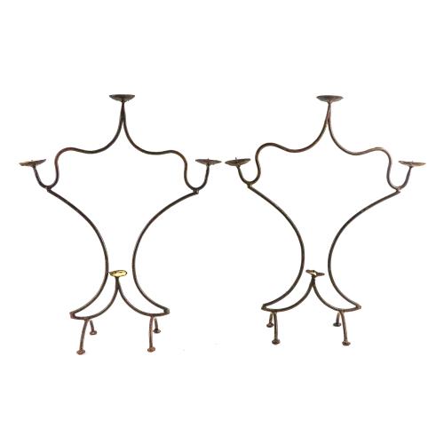 TRES CANDELABROS DE JARDÍN DE LA SEGUNDA MITAD DEL S.XX