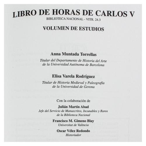 LIBRO DE HORAS CARLOS V