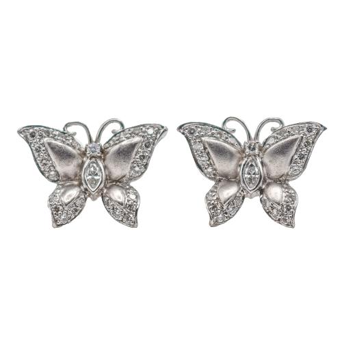 PENDIENTES MARIPOSA CON BRILLANTES