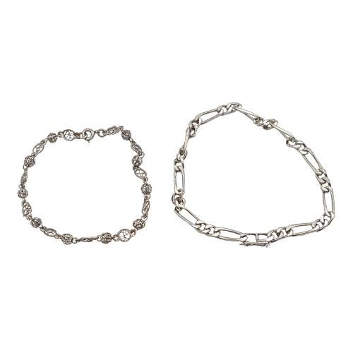 DOS PULSERAS DE PLATA