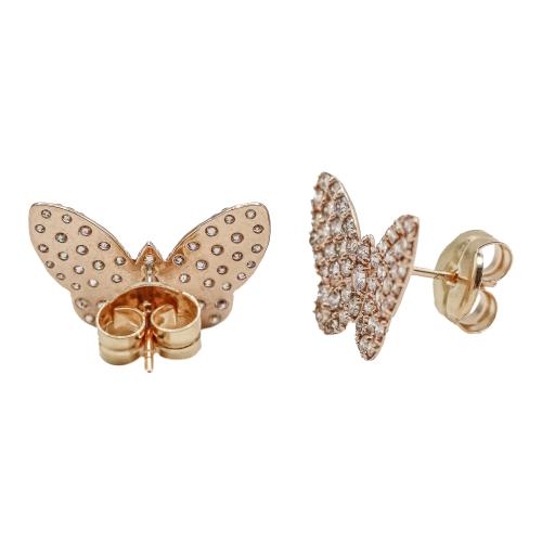 PENDIENTES MARIPOSA CON BRILLANTES