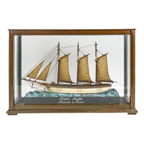 MAQUETA DE BARCO DE LA SEGUNDA MITAD DEL S.XX