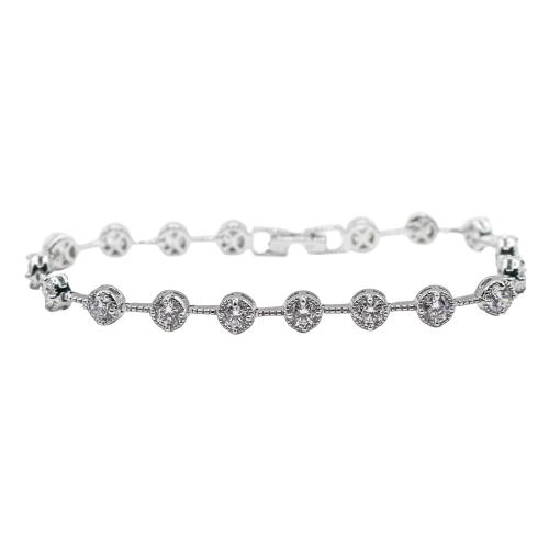 PULSERA Y PENDIENTES DE PLATA CON CIRCONITAS